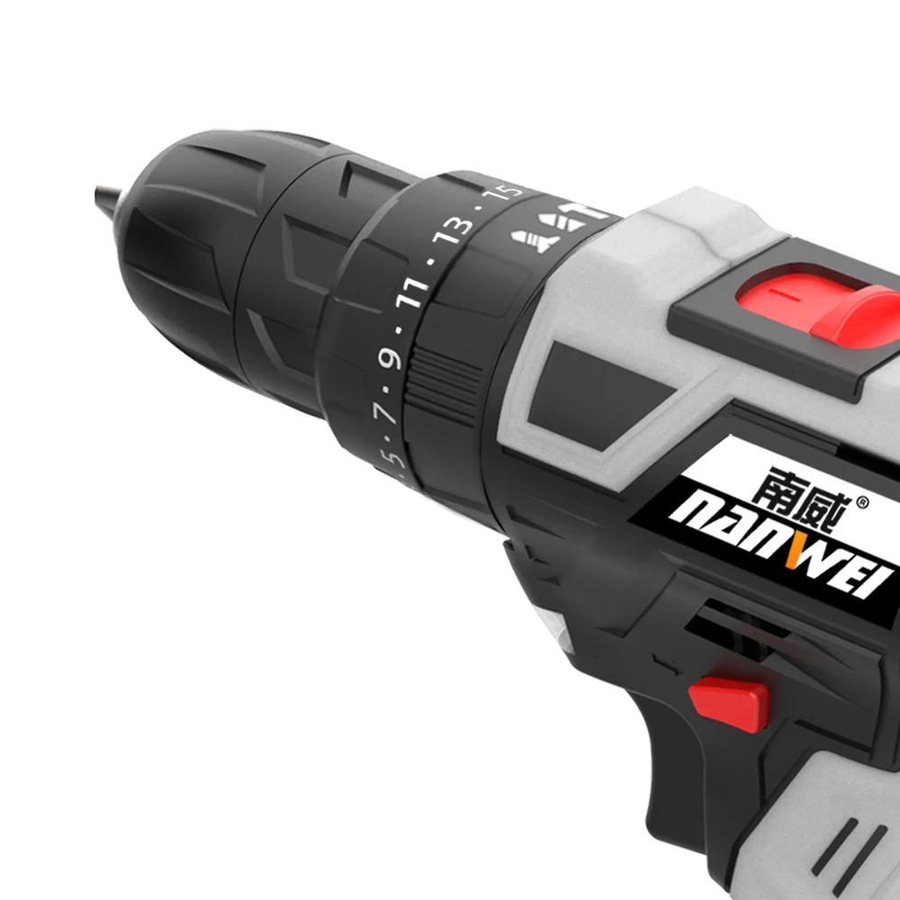 Nanwei hot selling chargeable battery cordless electric power screwdriver drills duel speed