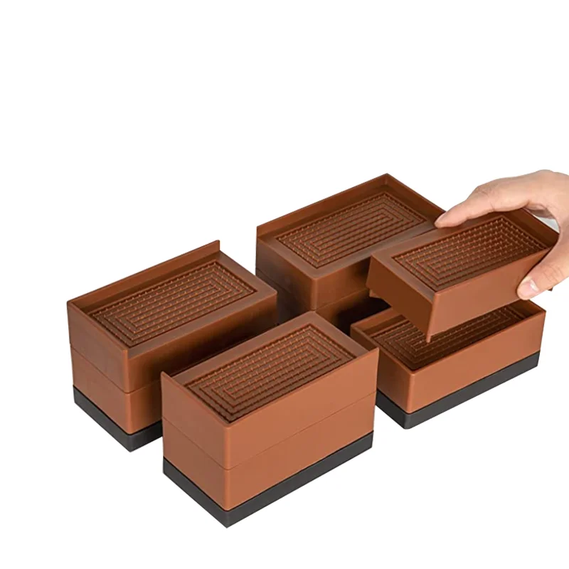 029-C008  Hot Selling Adjustable Plastic Sofa Bed Columns Silent Furniture Pads Accessory