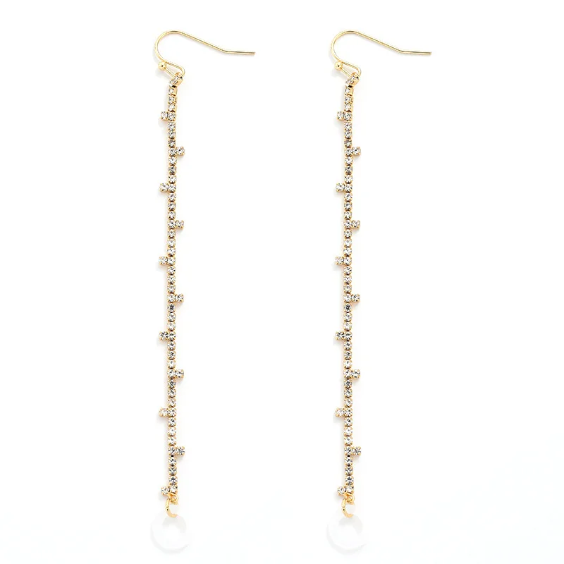 Simple Headphone Anti-Loss Chain Earring Hooks for Women Copper Real Gold Plating CZ InlaidTrendy Wireless Earbud Earring Drops