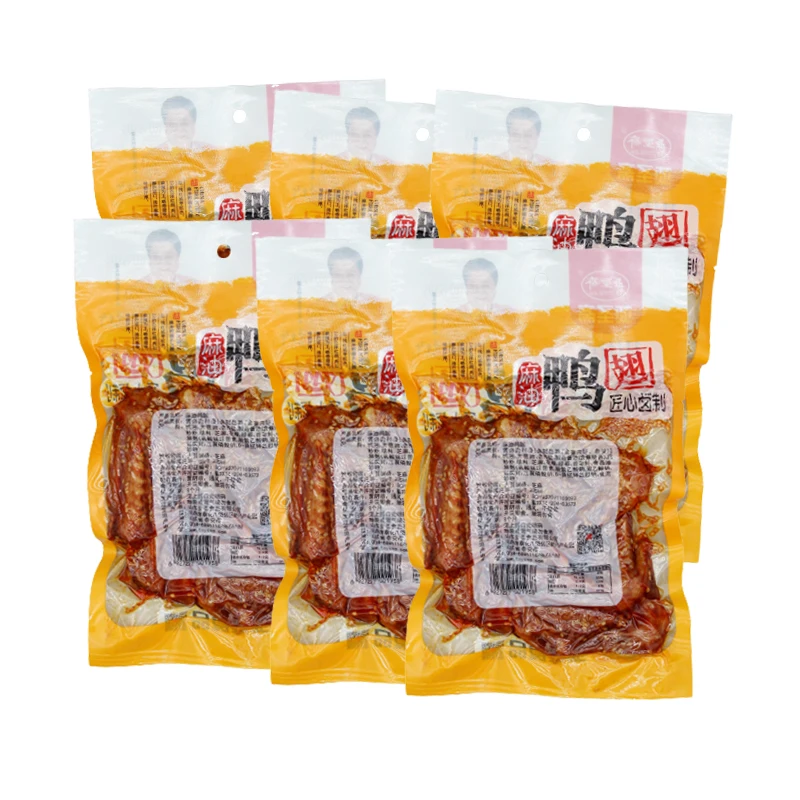 Приготовленные и готовые к употреблению вакуумная упаковка сушеные тушеные утиные крылышки