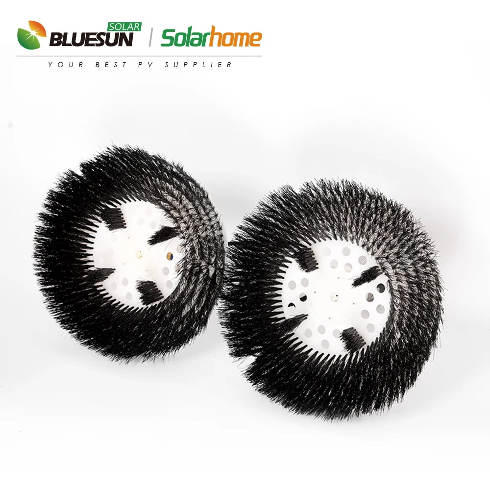 High quality bluesun double-ended Nylon rotating brush carbon fiber pole solar panel cleaning for photovoltaic