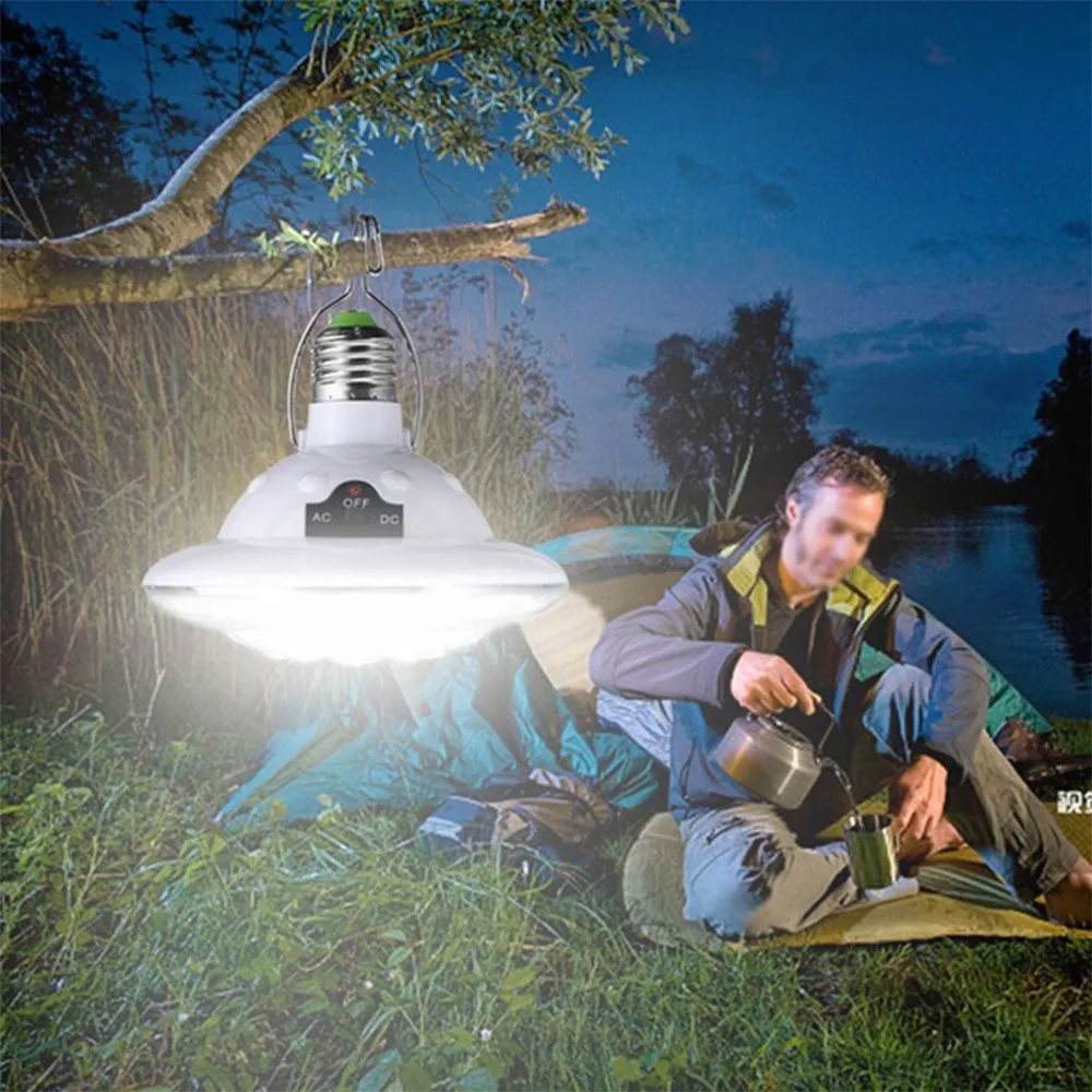 Solar Light 22 LEDs Round Remote Control Lamp Camping Light Split Floodlight Remote Control Rechargeable Emergency Light