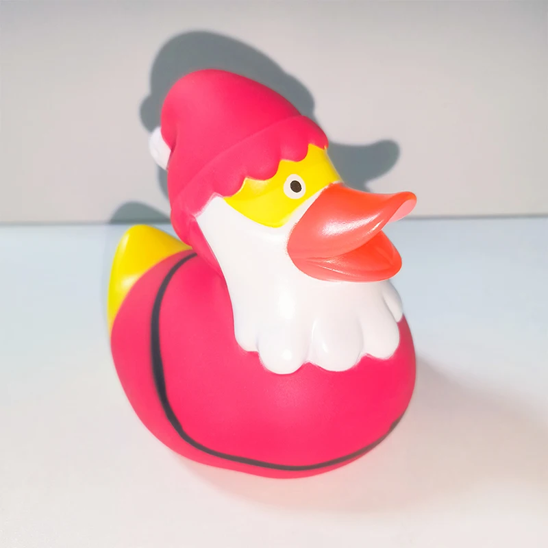 Promotional Custom Plastic Toy Eco-friendly Novelty Christmas Rubber Duck for Decoration