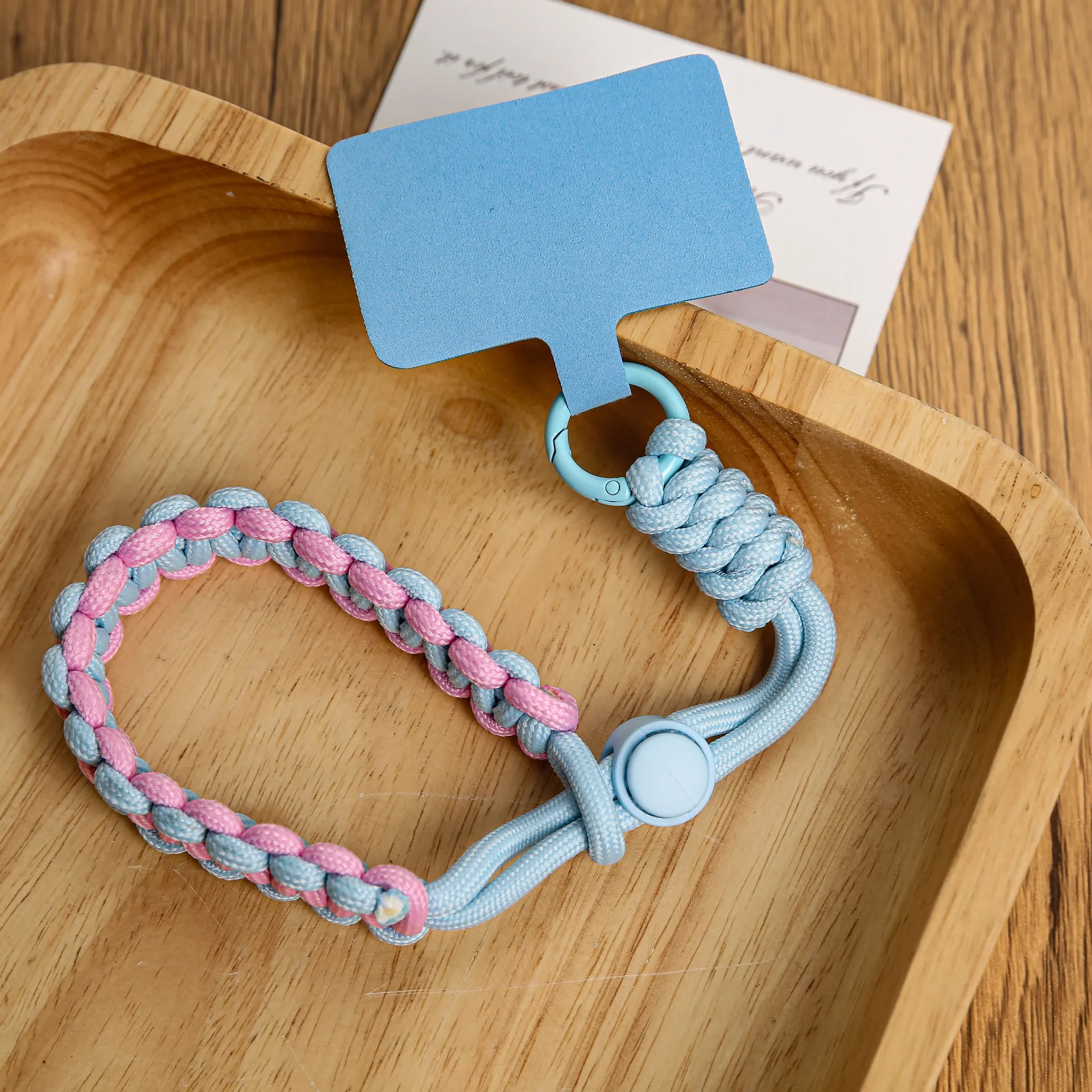 Mengda Mobile phone lanyard short wrist adjustable pure manual key chain outdoor sports artifact clip anti-fall wholesale