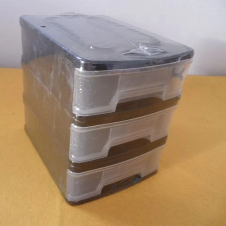 
3 Layer Transparent Plastic Cabinet Desktop Drawer Factory Direct Sale 