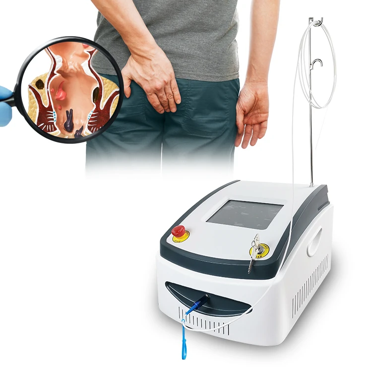 Professional infrared physiotherapy 980nm diode hemorrhoids laser device for proctology