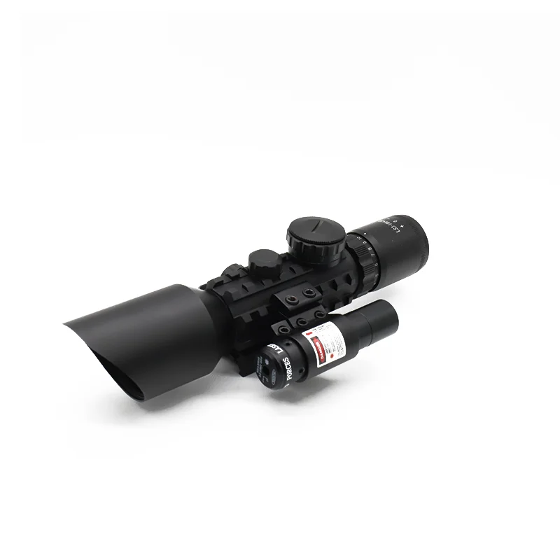 M9 Red Laser 3-10X42EG Red Green Illumination Hunting Sight Scope With Red Dot Laser Metal Telescope