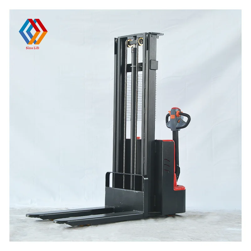 2024 Factory Price 500kg Self Loading Portable Stacker Forklift electric Stacker Stock with CE
