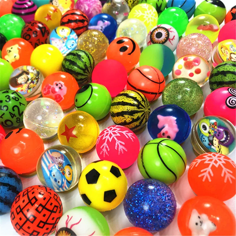 Diameter 25mm different designs Bouncing Ball children elastic rubber ball toy kids of bouncy toys 2.5cm diameter