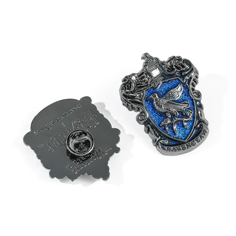 Movie Magic Pins Four College Lapel Badge Pins For Classic Movie Fans Christmas Jewelry Gift Draco Malfoy Family Heraldry Brooch
