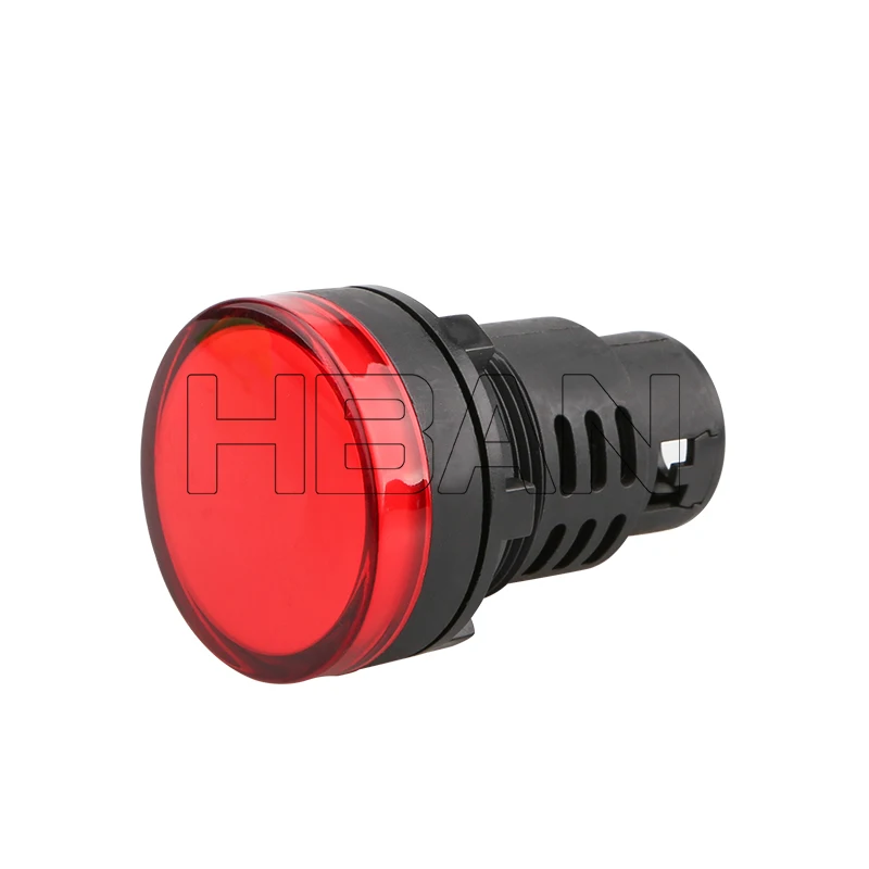 Red LED 380V Screw terminal waterproof plastic signal lamp 30mm equipment indicator lights