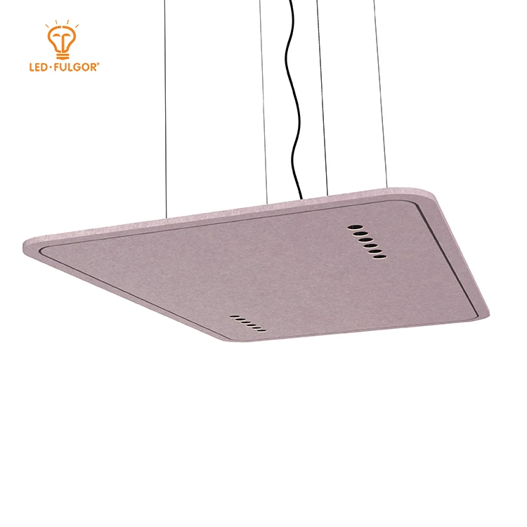 LED FULGOR New arrival Sound isolation office pendant PET felt Acoustic board LED light