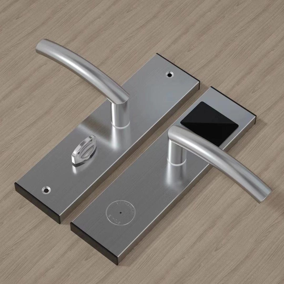 High quality cheap stainless steel hotel lock with free software smart card hotel door lock for hotel room lock