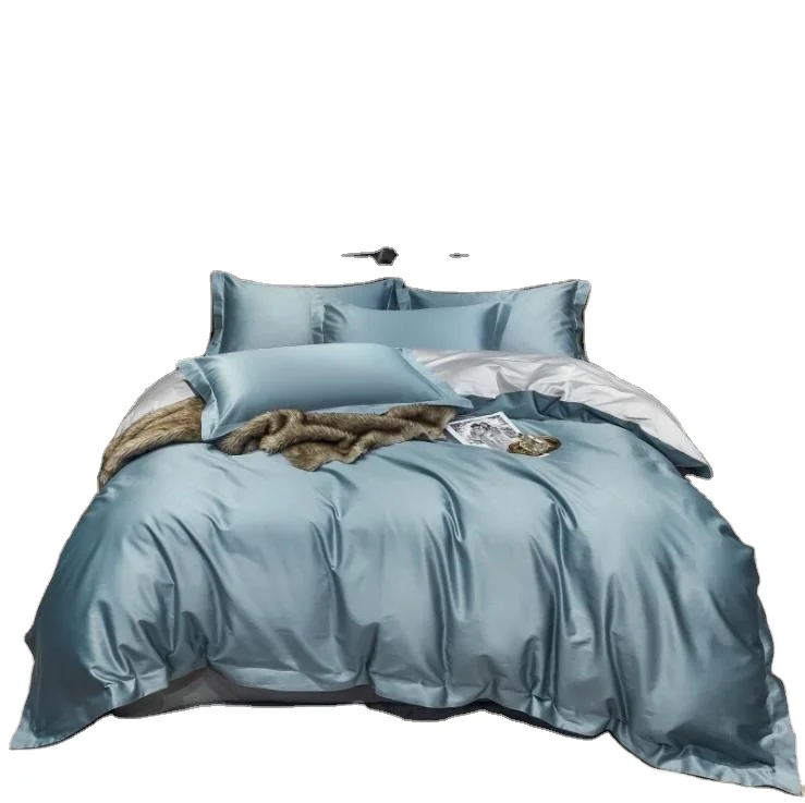 Luxury Bedding Set 300TC King Size Bed Linen Grey 100% Cotton Hotel Fitted Bed Sheet