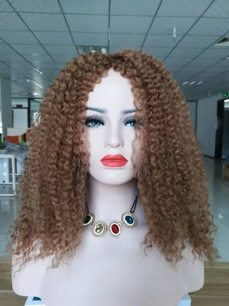 Imported japanese fiber jerry curl synthetic korean wig short, kinky curly women girls synthetic wig