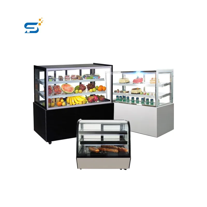 Hot sell chocolate portable cake display chiller upright cake display fridge