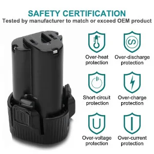Литий-ионный аккумулятор Makita BL1014 12V Max черный карманный размер