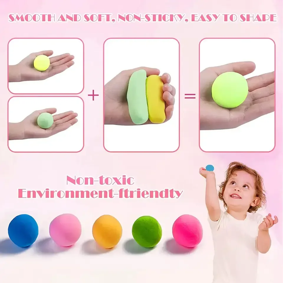 HOT SALE 20g/bag 24 Colors Ultra Light Plasticine Modeling Polymer Clay Soft Air Dry Clay for Kids Education DIY Toy