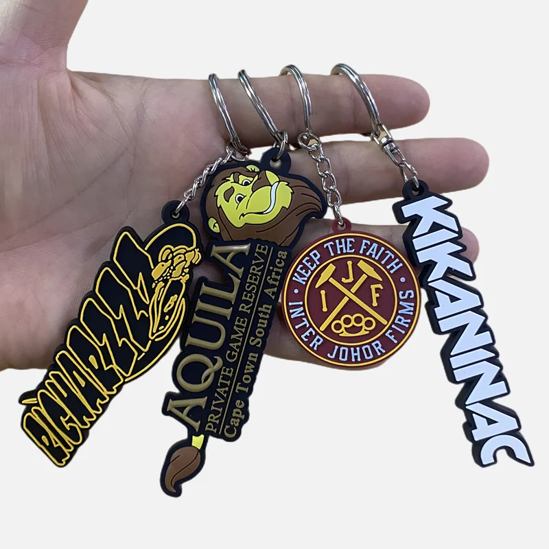 Custom Rubber Keychain 3d With Company Name Pvc Keychain Anime Cartoon Pvc Keychain 3d Customized For Souvenir