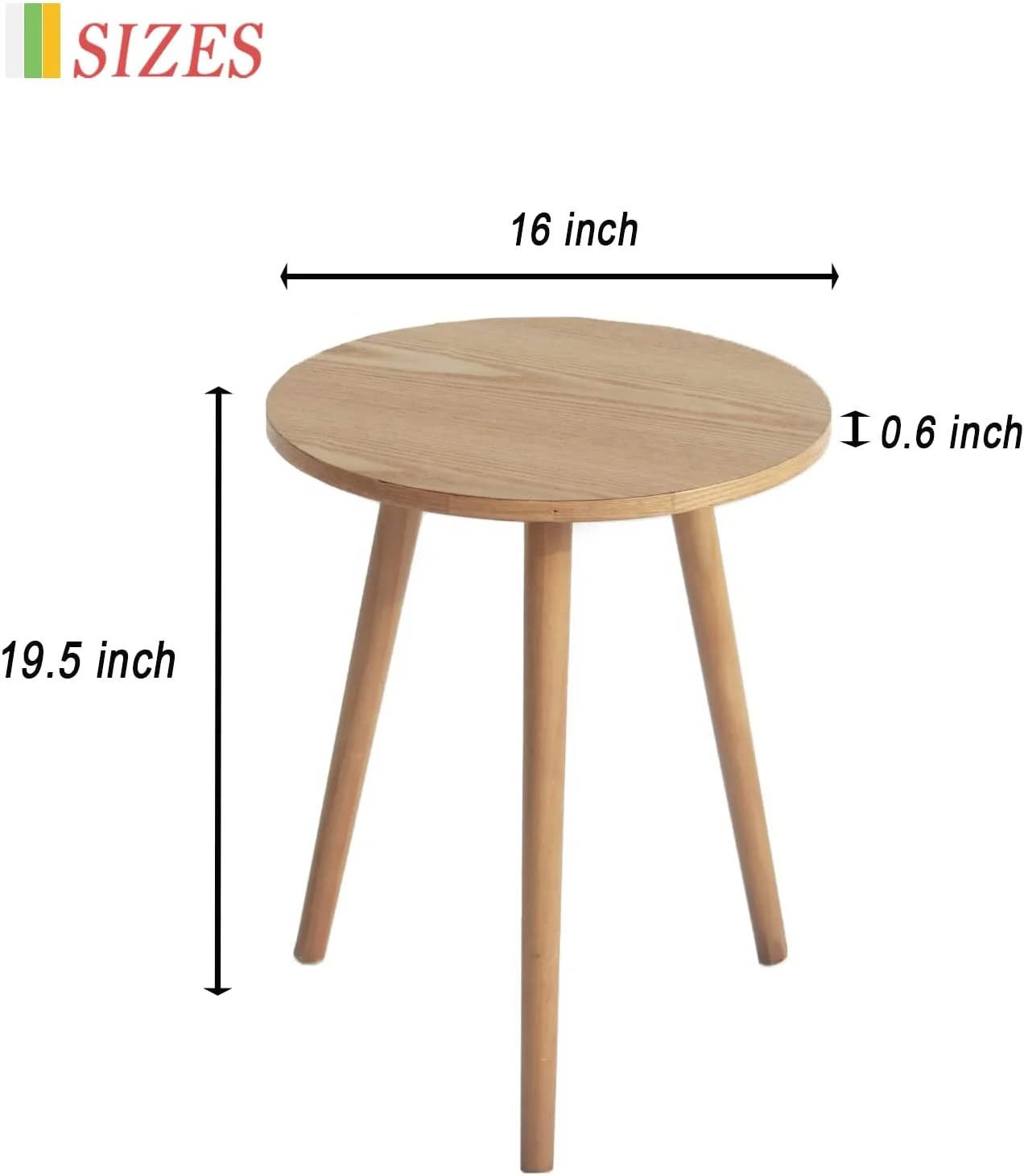 Side Table Round, Small Accent Table Nightstand Modern End Table for Living Room Bedroom Office Small Spaces