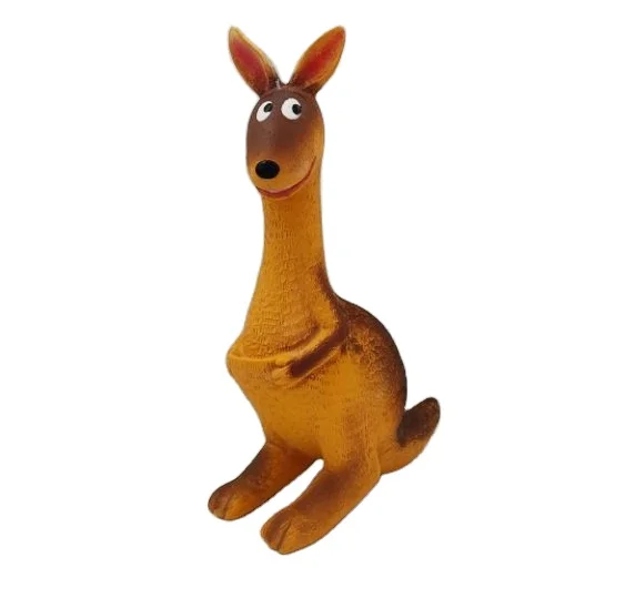 2022  kangaroo real like rubber durable pet toys squeaky latex pet dog toys manufacture