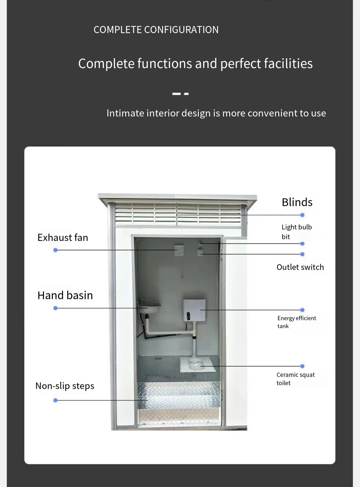 Good Sale Mobile Container Public Toilet Portable Shower Room House Luxury Restroom Mobile Toilets