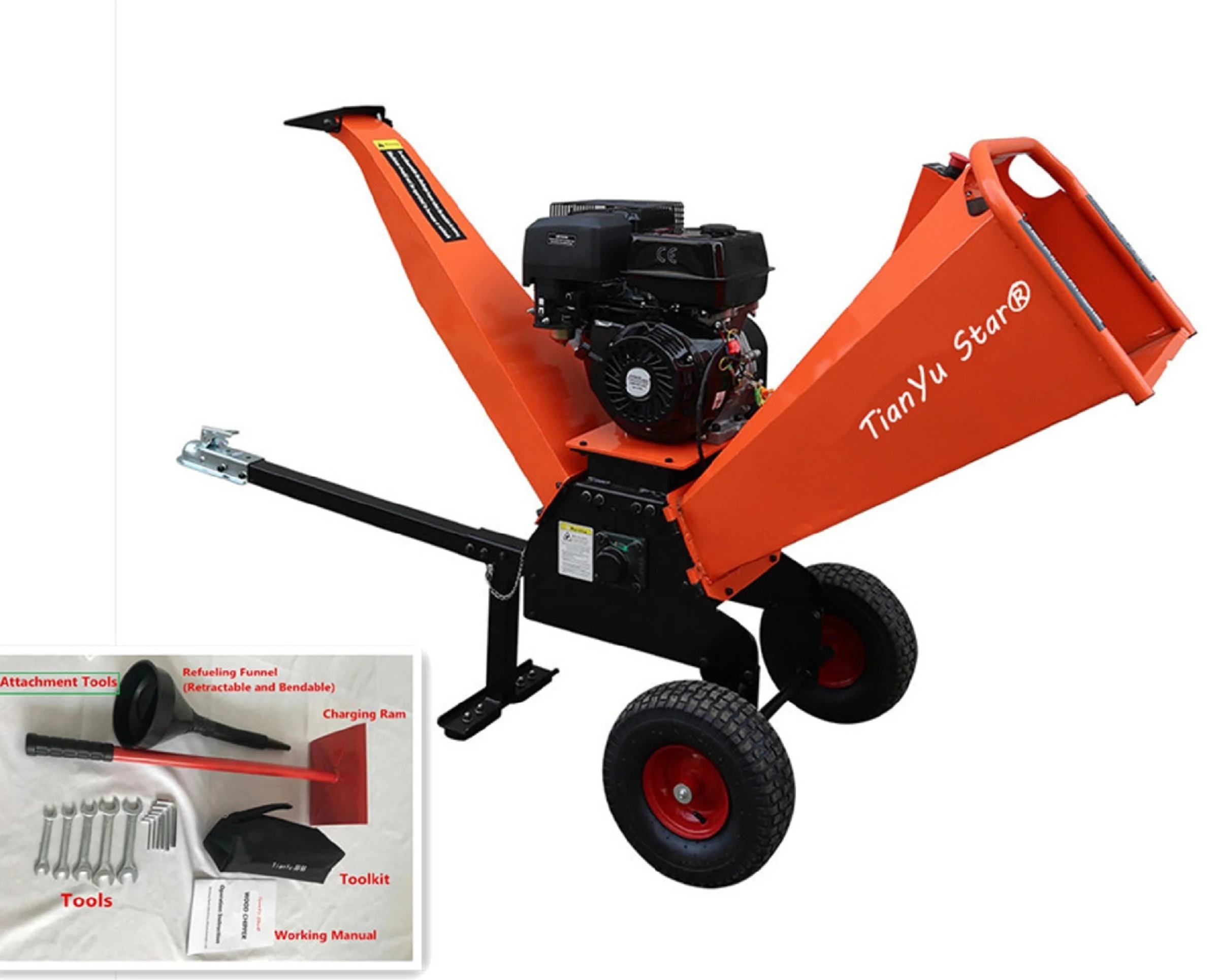 Garden Use 420cc Gas Engine Ce Approved 4.7 Inch Wood Chipper Shredder cost-effective machine