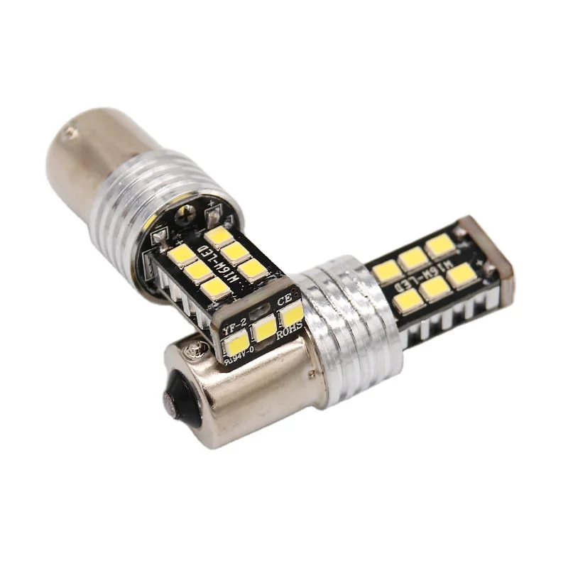 UNJOYLIOD P21W BA15S Canbus No OBC Error Super Bright 15 LED Auto Brake Lights Car Backup Reverse Lamps 1156 switchback