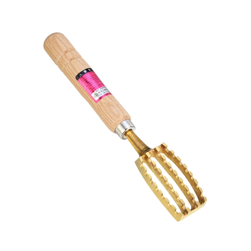 Japan Fish Scaler Brush with Brass Serrated Sawtooth and Ergonomic Wooden Handle Easily Remove Fish Scales Handcrafted