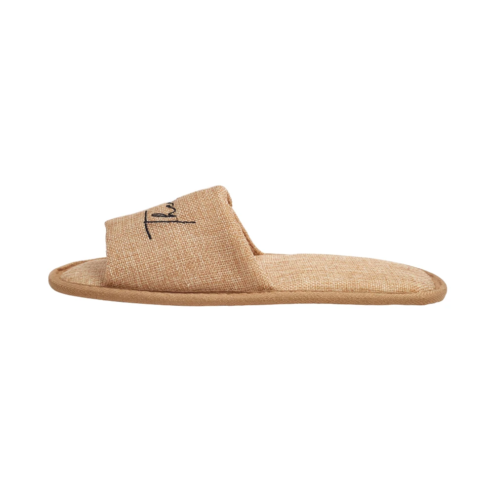 Wholesale Luxury Hotel Slippers Coconut Coir Fiber Natural Hotel Slipper Eco-Friendly Linen Hotel Slippers