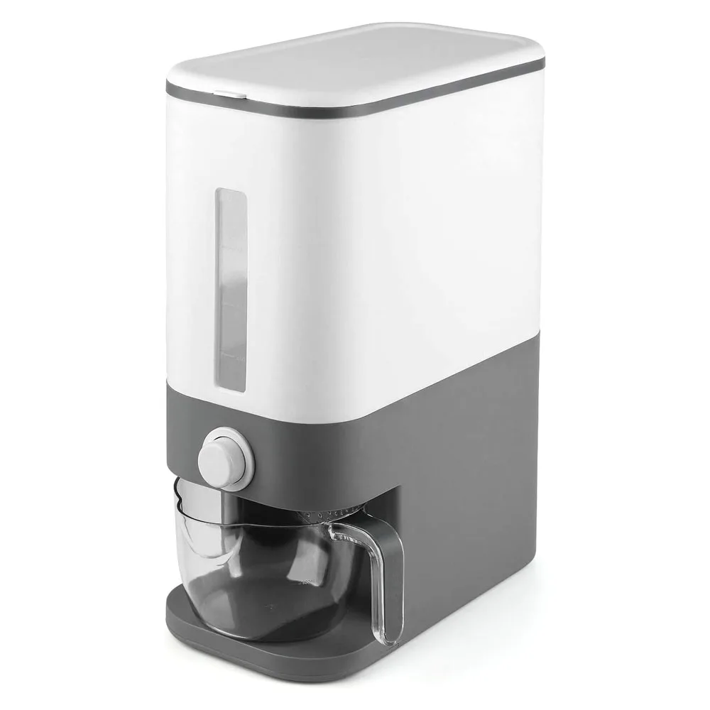 25 Lbs Rice Dispenser Rice Container Storage with Lid Cereal Dispenser Countertop Bin Kitchen Storage Organizer for Dry Food