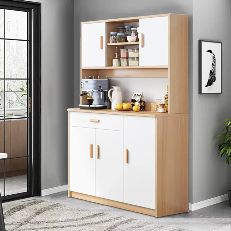 Buffet Sideboard Storage Large Kitchen Display Pantry Cabinet, Modern Freestanding Pantry Storage Cupboard Drawers Sideboard