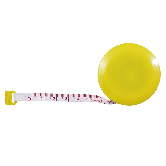 60 дюймов, 1,5 метра, мягкая круглая Выдвижная мерная лента, карманная, измерительная лента для шитья ткани