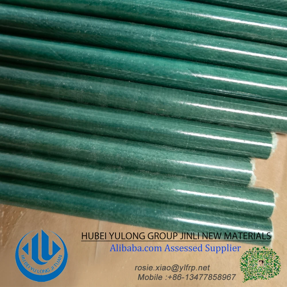 Yellow color Flexible Fiberglass Agriculture Tomato Plant Support Stake Fiberglass FRP Poles for plantation farm Fence post