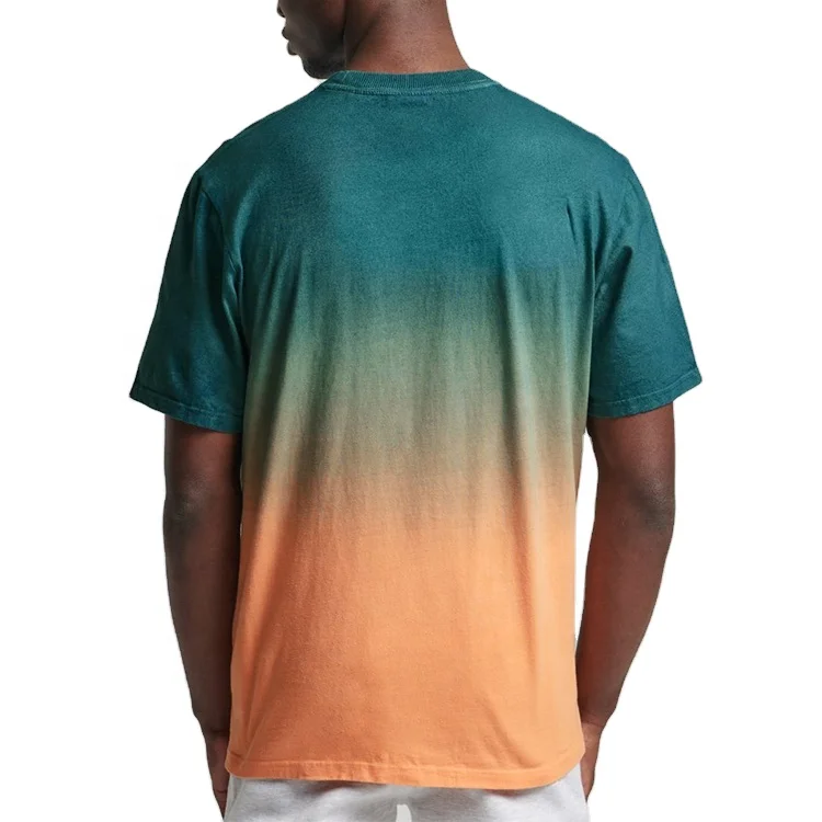 wholesale custom t-shirts printing machine oversized tshirt cotton dip dye tie dye plain blank men t shirt for men