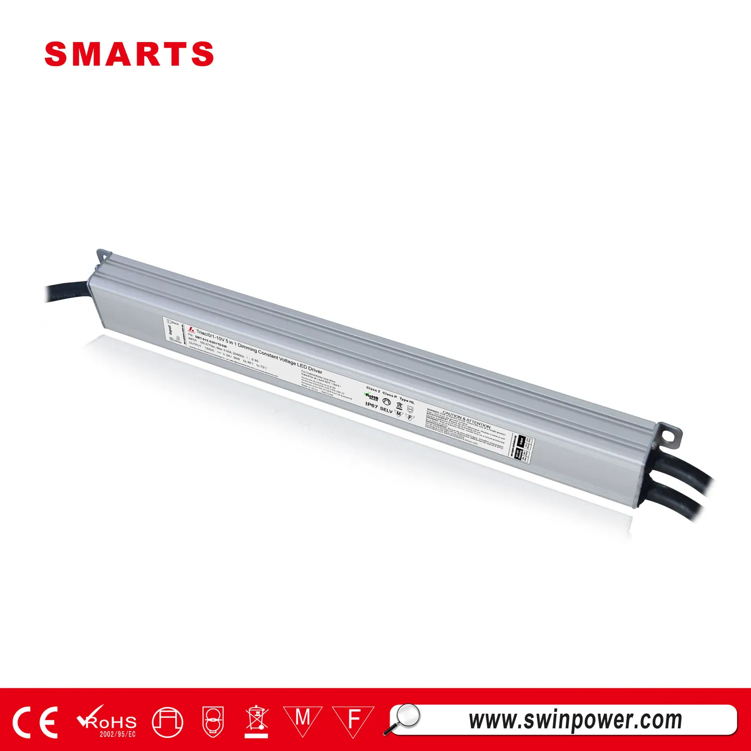 Slimmest triac + 0-10v led supply 12v 36w 36w led dimming driver