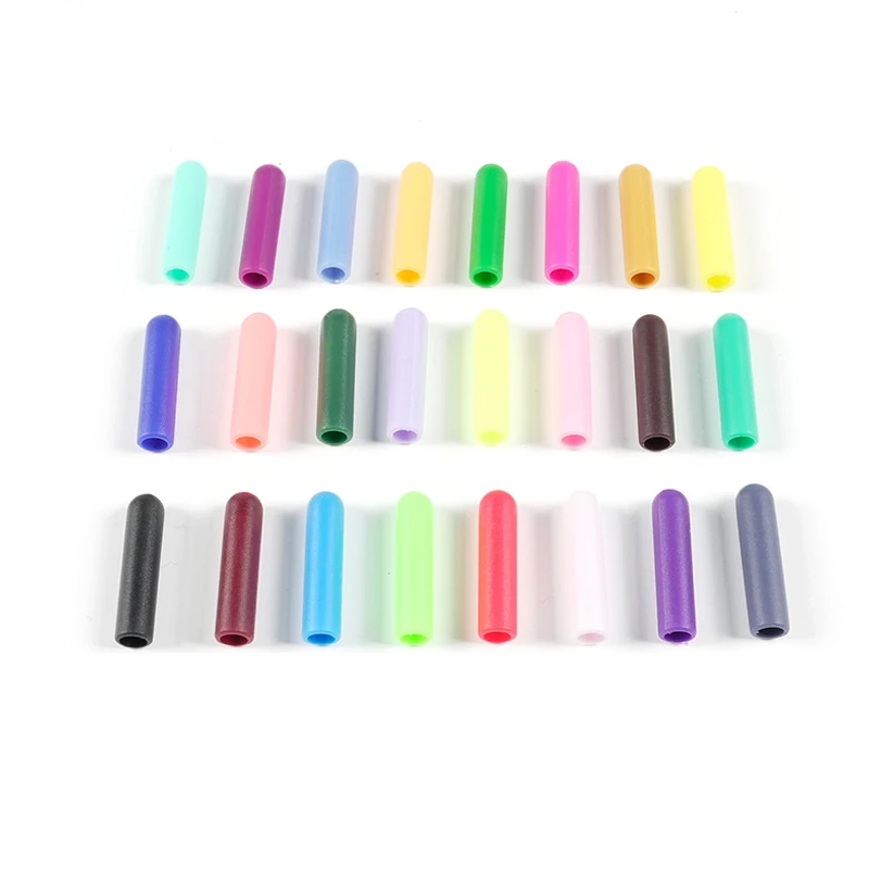 High quality shoe lace vacuum plating rainbow colorful style aglets custom metal lock aglet hoodie cord end tips