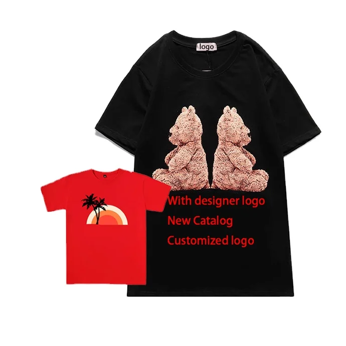 hot trending Angel products Wholesale Blank Organic 100 T Shirt For Men And Women High Quality Round Neck Palm Custom T Shirt