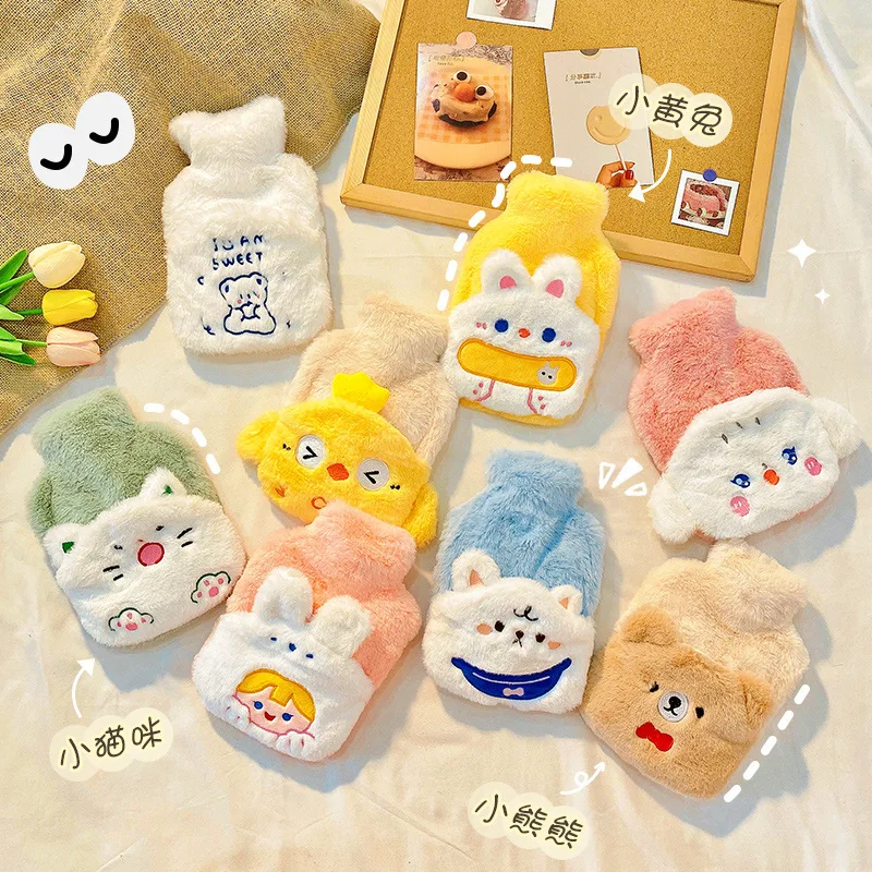 Custom Hot Water Bottle Lovely Cartoon Plush Cover Hand Foot Warmer Lovely Hot Water Bag 031