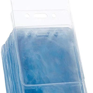 
Clear Transparent Plastic PVC ID Card Name Badge Holder Sleeve Pouch with Resealable Zip 