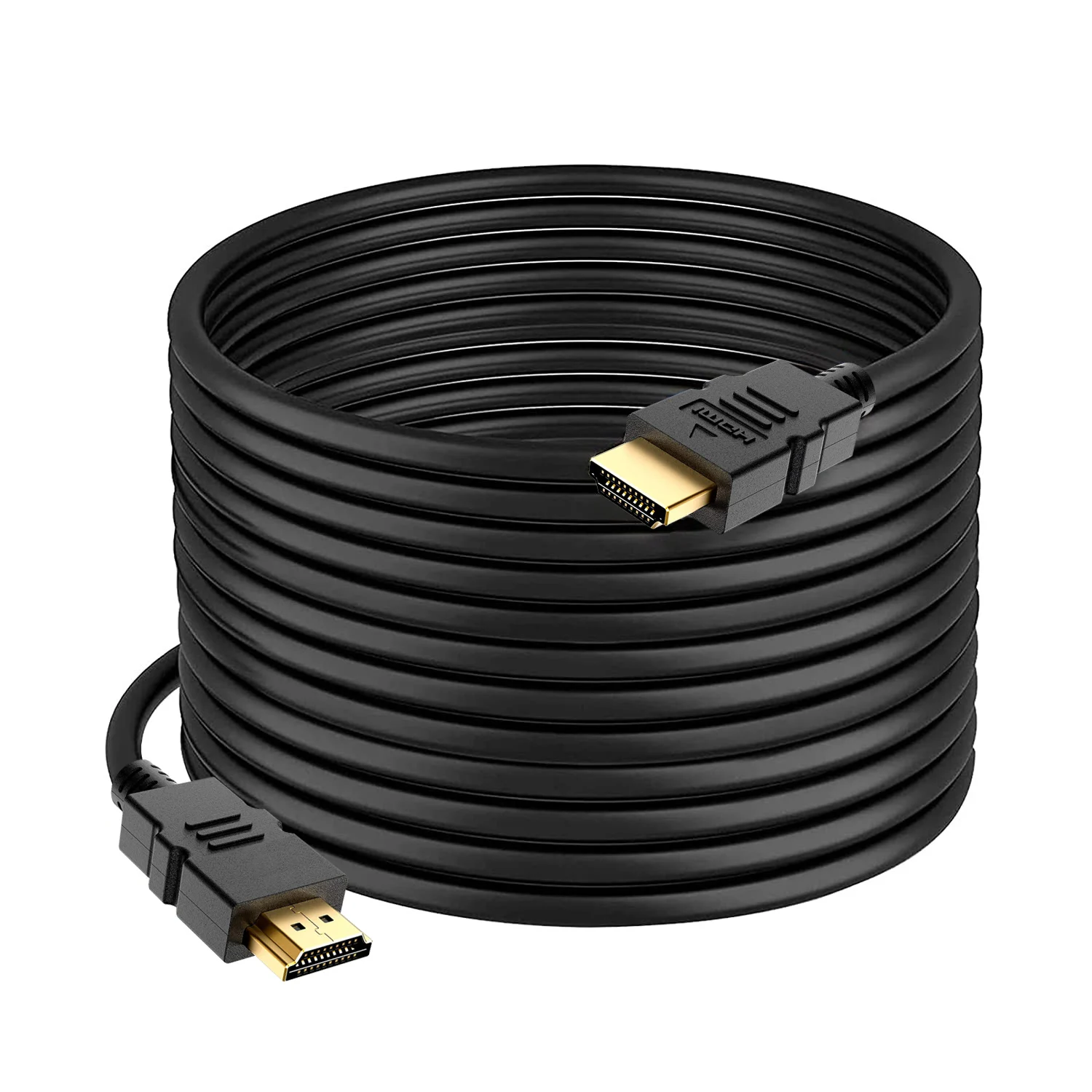 Factory customize long hdmi cable 20 meters black pvc hd hdmi extension cable 2.0 high speed hdmi cable 4k 50ft for Projector