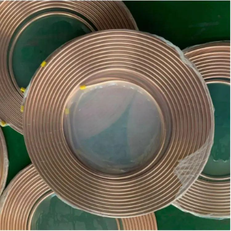 Copper coil pipe ASTM B280 C12200 c2400 pancake copper coil tube air conditioning refrigeration copper coil pipes AC tube strip
