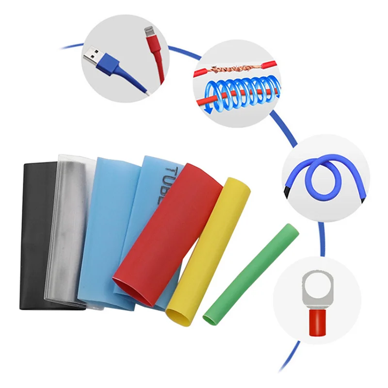 Polyolefin 580 Pcs Insulation Heat Shrink Tubing Wire Assortment colorful Shrinkable Tube Assortment Cable Sleeves Set