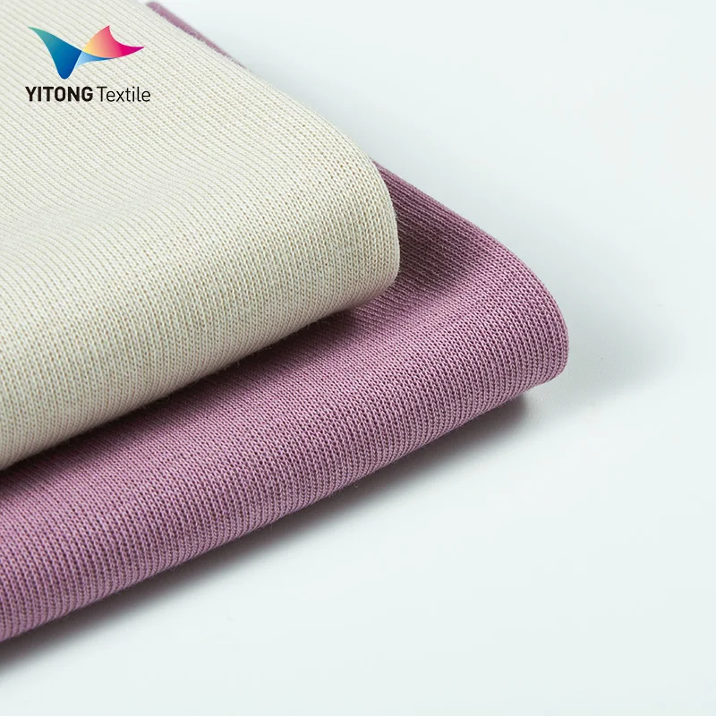 Stock Lot 180 gsm Stretch Nylon Cotton Fabric 82% Cotton 18% Nylon Fabric for t-shirt Sportswear