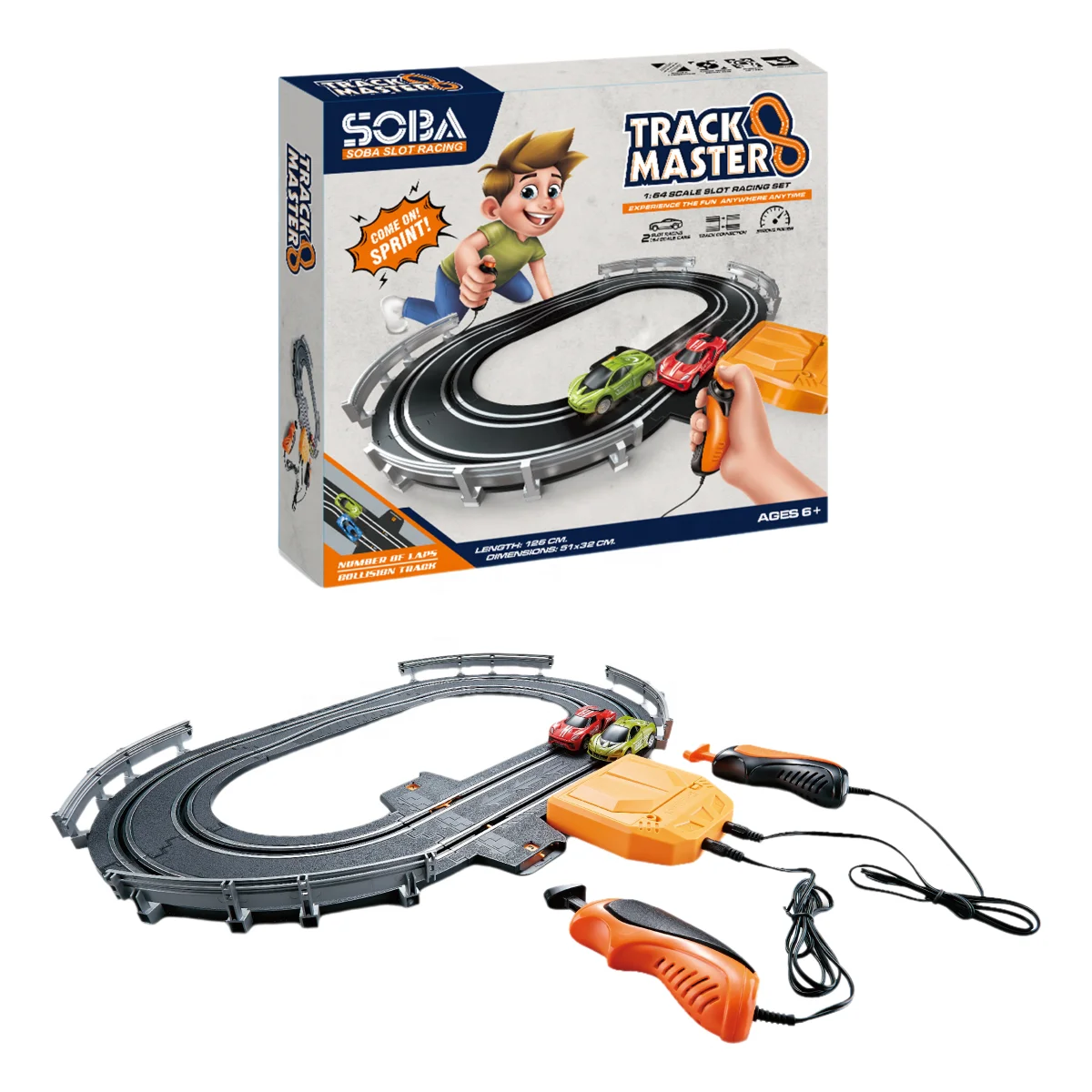 In Stock Electric High Speed Road Slot Car Race Track Sets Flexible Track Car Slot Toys Race Tracks For Kids