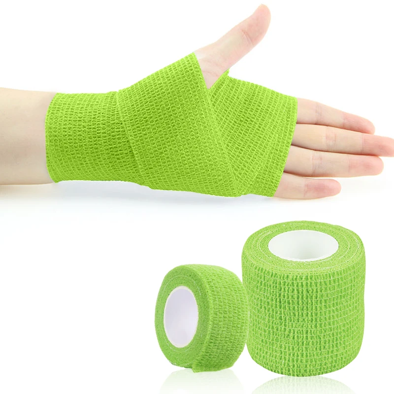 Customize colors sports elastic self-adhesive cohesive bandage for joint protection