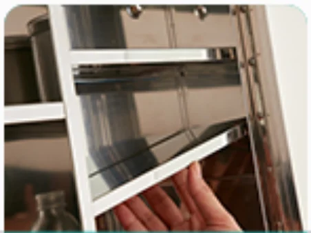 Bathroom 304 Stainless Steel Mirror Cabinet Decorate Cabinet With Storage Space