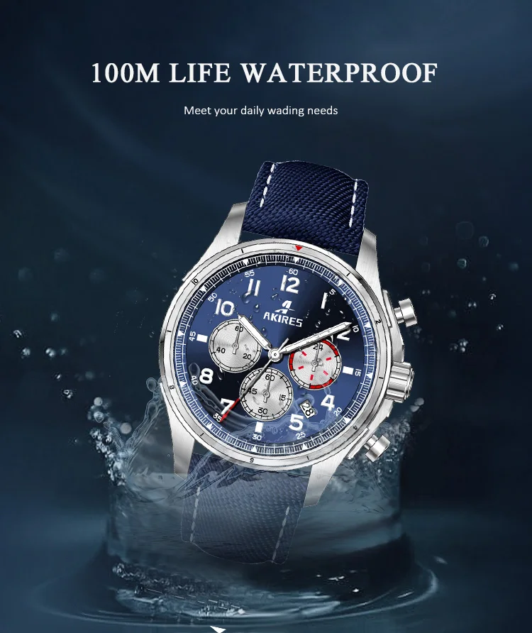 OEM Akires Chronograph Automatic Movement Quartz Watch TOP Brand Luxury Wrist Watch For Men Chronograph Business Watch