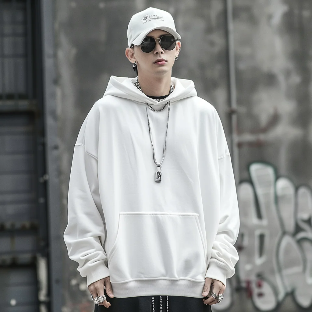 High Quality Cotton French Terry Oversize Hoodie Thick Fleece Drop Shoulder Plain Blank Custom Men Hoodies