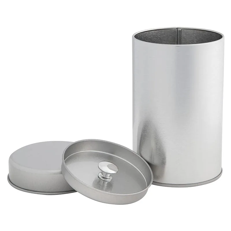 China suppliers word famous clear tin can round cylinder with plain body food grade decoration easy open top can